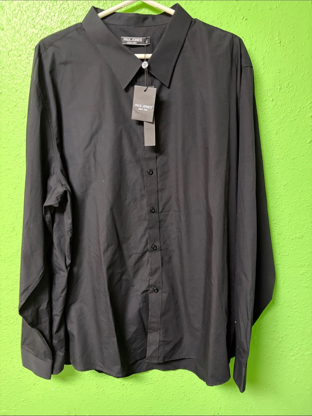 Mens Classic Black Button-Up Shirt
